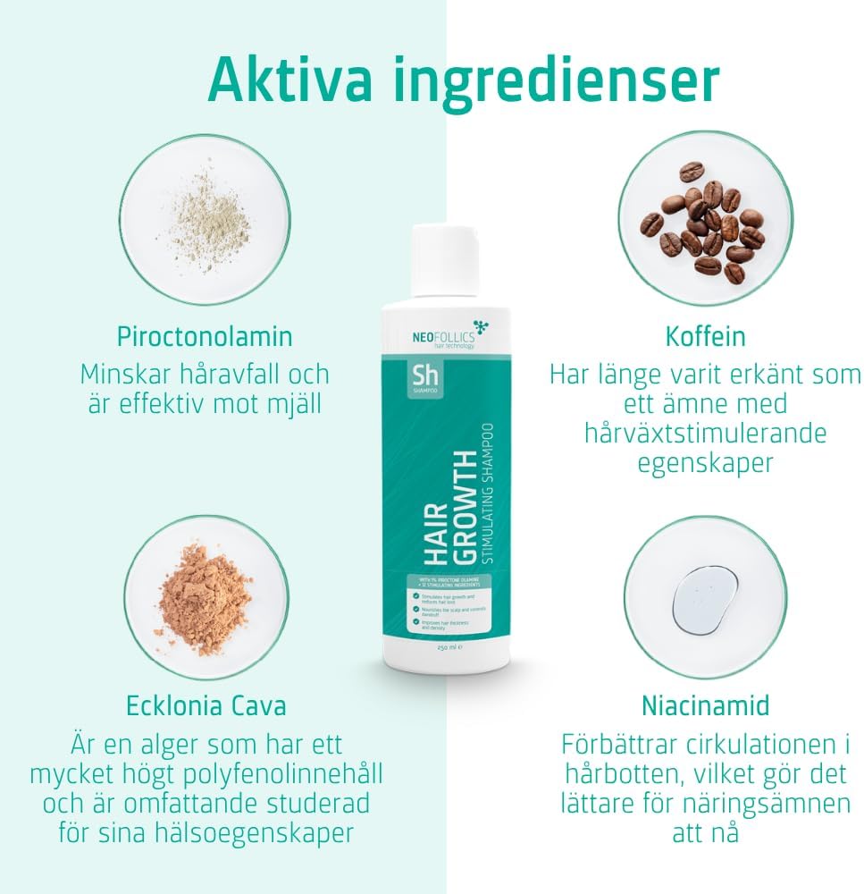 Neofollics Shampoo mot håravfall 250ml - Avoriell